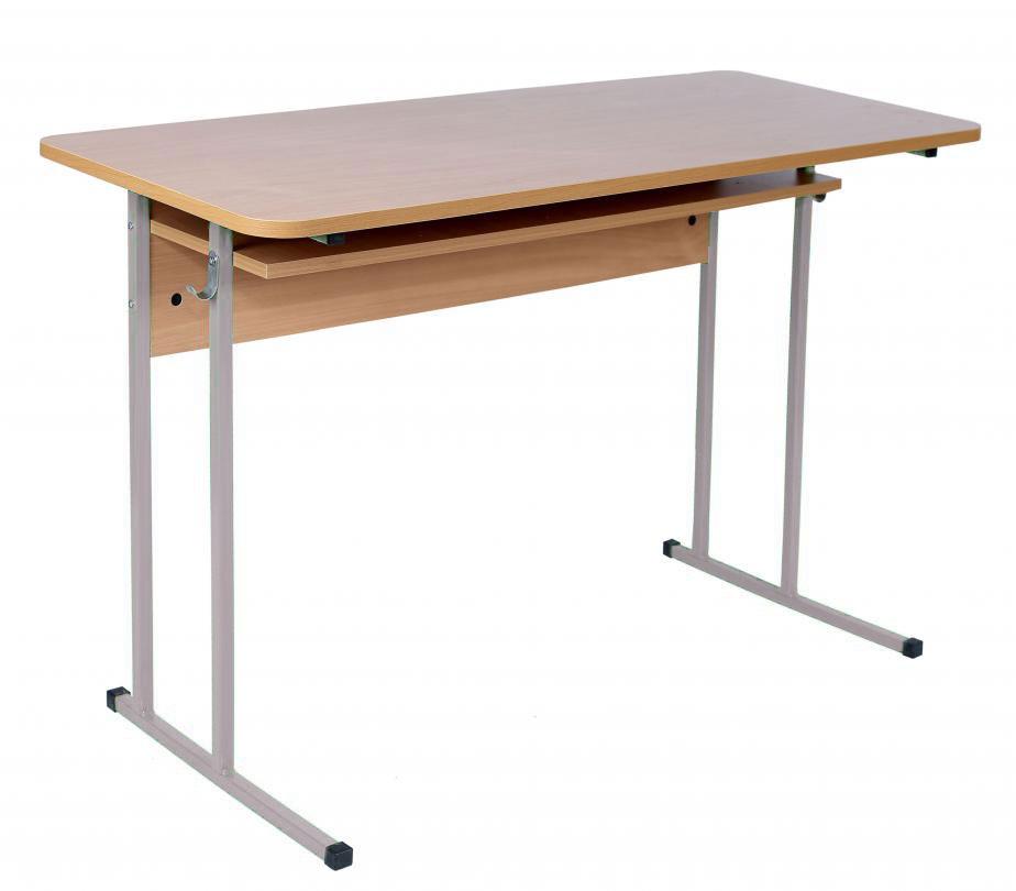 Стіл учнівський 2-місний, ростова група 6, каркас - квадратна труба KOMODO